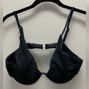 Zaful - Size (8-10) Textured Black Bathing Suit Top- NWT Adjustable straps